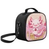 POLERO Axolotl Lunch Bag for Girls Cute Insulated Lunch Box