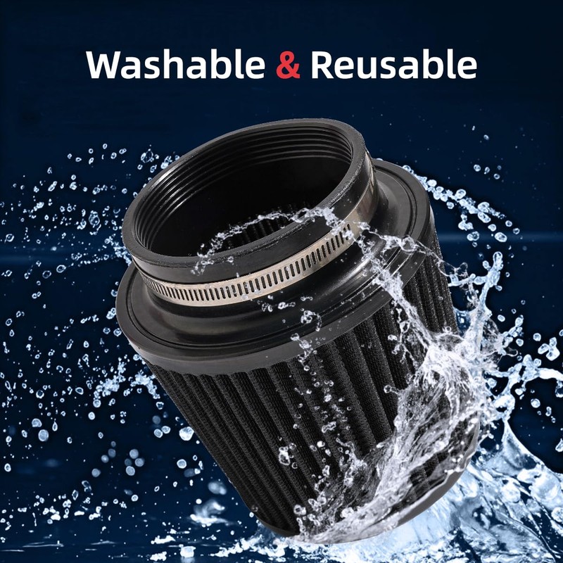 3" 3.5" 4" Inlet Cone Air Filter 76mm 89mm 102mm