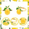 Hopbucan 12 Pieces Lemon Napkin Rings Summer Napkin Holders Tropical