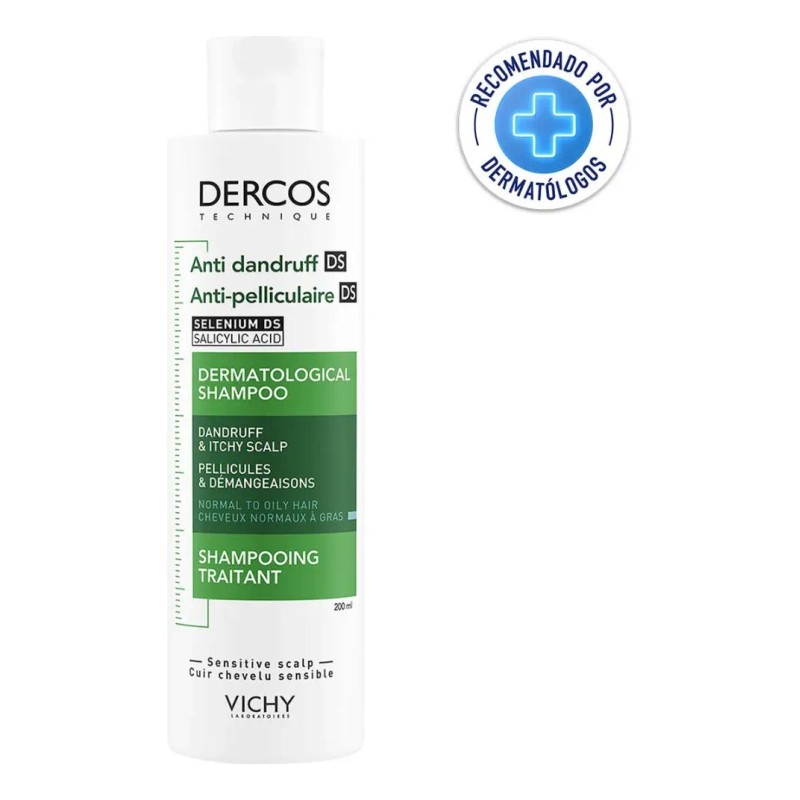Vichy Shampoo Dercos Anticaspa 200 Ml Cabello Normal A Graso