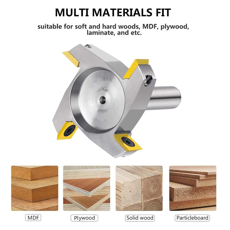 SpeTool Nickel Plating CNC Spoilboard Surfacing Router Bit 1/2" Shank