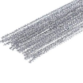 Factory Direct Craft Silver Metallic Tinsel Pipe Cleaners | 150 Pieces