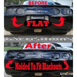 GScreations Corvette Rear Reverse, 3rd Brake, Taillight Acrylic Blackout Kit 7 Pc. : 1997-2004 C5 & Z06