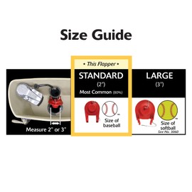 Korky 100BP Ultra High Performance Flapper Fits Most Toilets - Long Lasting Rubber - Easy to Install - Made in USA, Small, Red,1 Pack