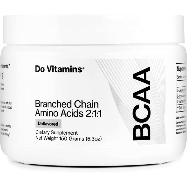 Vegan BCAA Powder Unflavored - Branched Chain Amino Acids - Clean BCAA Powder with AjiPure Essential Amino Acids - Certified Vegan, Paleo, Keto, 2:1:1, 5000 mg (30 Servings)