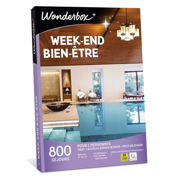 Wonderbox – Gift Box – WEEK-END Wellbeing – 800 Wellness Stays 3 or 4 Hotels, Multi-Colour