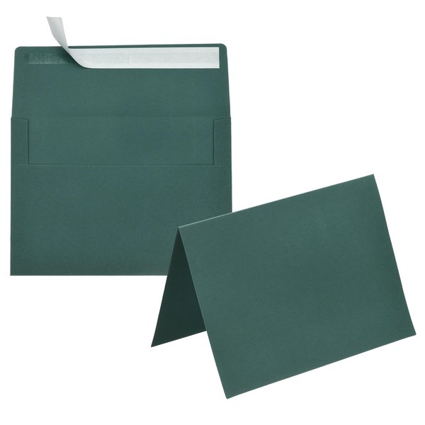 PATIKIL 20Pack Dark Green 5x7 Envelopes with Cards, Self Seal