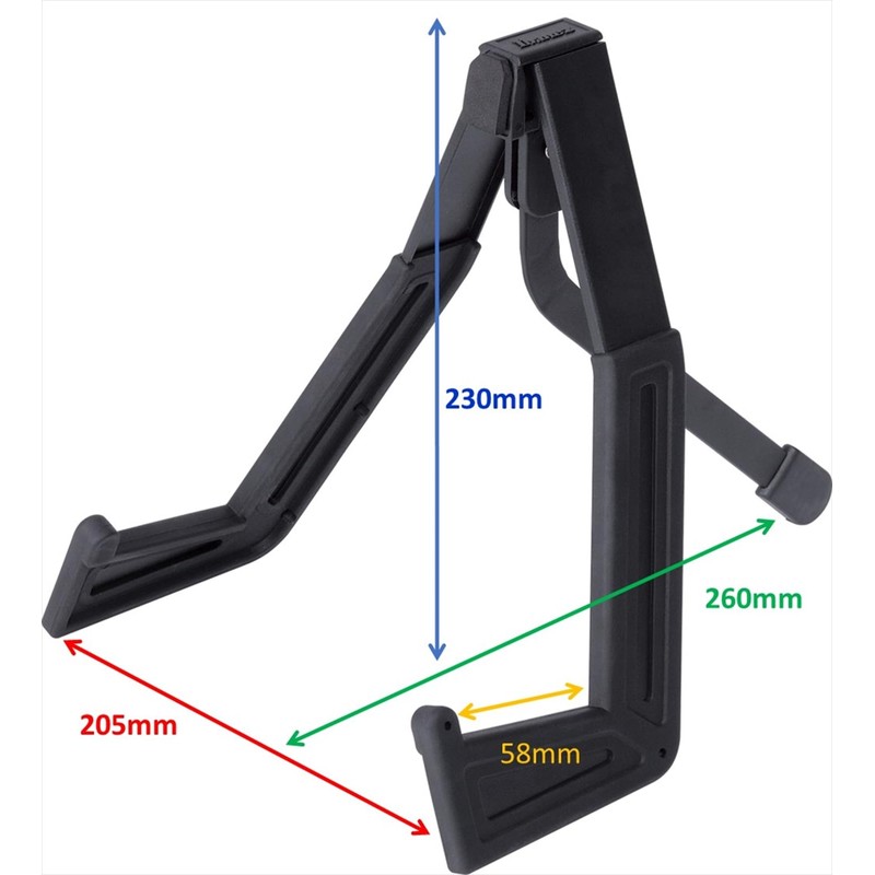 Ibanez(アイバニーズ) ソリッド・エレキギター&ベース用コンパクト・スタンド バイカー・ブラック(黒X黒) PT32-BBK