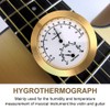 Violin Thermometer Hygrometer, Round Digital Guitar Humidity Temperature Meter for