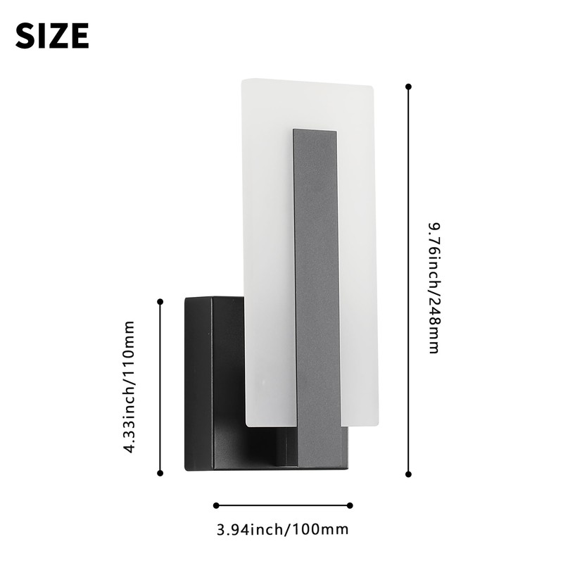 Pasoar Hardwire Modern Wall Sconces with Stepless Adjustable 10%-100% 7W