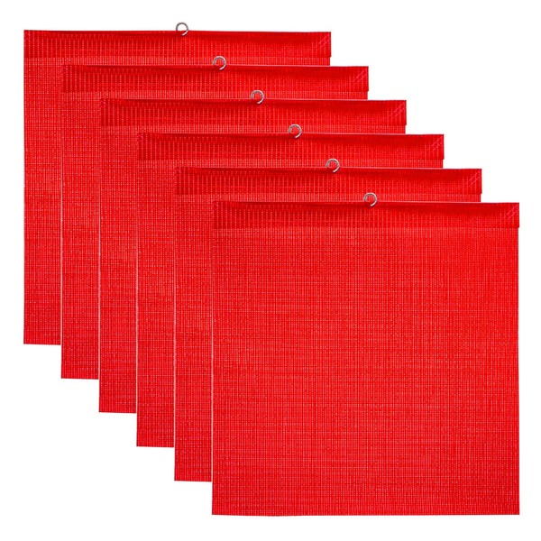 Kabcifea 6 Pieces 18 x 18 Inch Safety Flags with