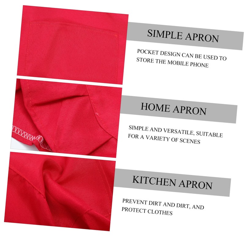 Anneome Practical Cooking Apron Half Length Kitchen Apron for Restaurant