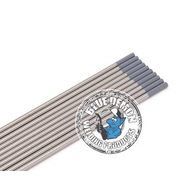 Blue Demon TIG Welding Tungsten Electrodes, 2% Ceriated, GRAY, EWCe-2, 1/8 in x 7 in 10 pc pack, (TE2C-18-10T)