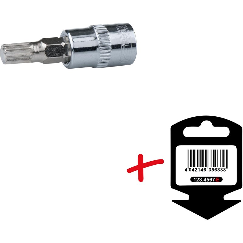 '1/4 "Drive Bit Socket M4/On Hanger