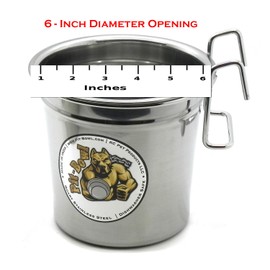 Pit-Bowl Stainless Steel Hook-on, Dog Crate Water Bowl (2 to 2.25qt) CR82