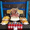 PINUO Wrestling birthday party supplies,Wrestling Boxing Match party including cake