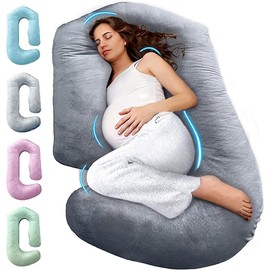 PILLANI Pregnancy Pillows for Sleeping - V C U Shaped Full Body Pillow with Removable Cover, 57inch Cooling Maternity Pillow for Pregnant Women, Support for Back Belly Legs Hip - Pregnancy Must Haves