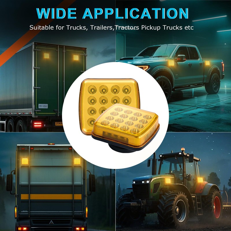 Markstor Wireless LED Road Flares for Emergency,Rechargeable Safety Flashing Lights