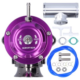 Universal Aluminium Billet Turbo Blow Off Valve, 2.5 Inch Flange Tube Type RS Drain Valve Car Accessory Blow Off Valve SDD-BOVGRSBL FPG250 (Purple)