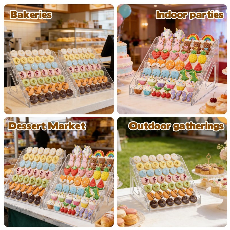 Zoketriton 2 Pack 7 Tier Cookie Display Stand Clear Acrylic