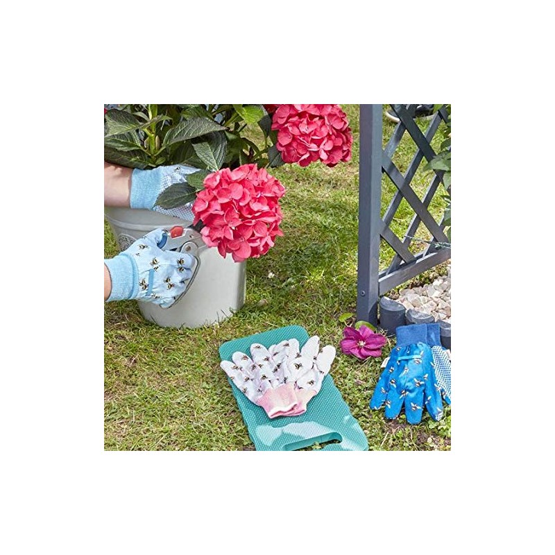 Cotton Grip Triple Pack Bees Gardening Gloves - M8