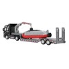 Alloy Semi Flatbed Trailer Truck Toy with Submarine Educational Realistic