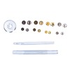 240Pcs Leather Rivet Double Caps Tubular 2 Sizes Metal Set