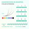 NAGARAKU 4D Lashes，W Shape Eyelash Extensions 0.07mm D Curl 17mm