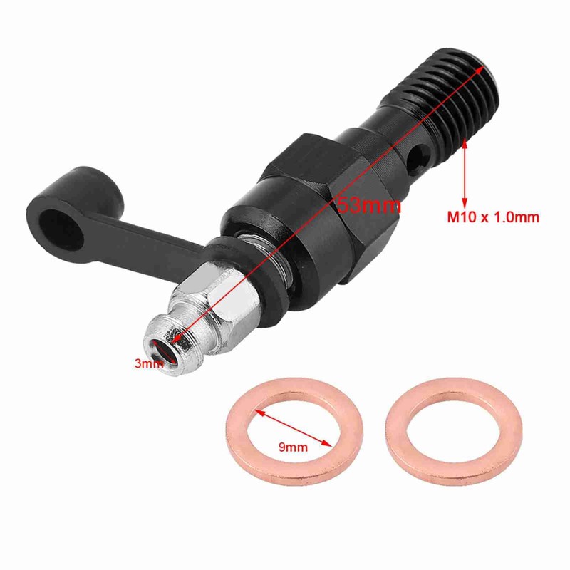 Banjo Bolt Bleed Screw, M10 x 1.0mm Motorcycle Brake Master