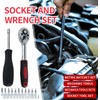 hmevsafinect 1/4 Inch Drive Socket Ratchet Wrench Set, 45 Pieces