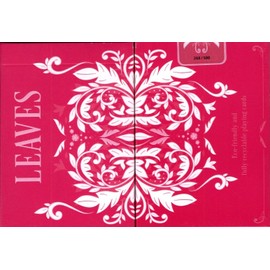 Dutch Card House Company Leaves Summer Pink Playing Cards Poker Size Deck WJPC Custom Limited New
