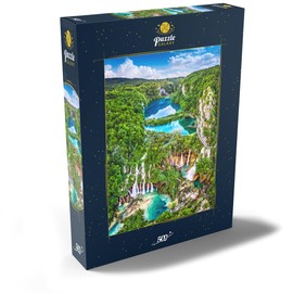 MyPuzzle Plitvice, Croatia - Panoramic View of the Beautiful Waterfalls of Plitvice Lakes - Premium 500 Piece Puzzle - MyPuzzle Special Collection by Puzzle Galaxy