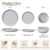 LIANYU Stoneware Dinnerware Sets for 4, 12-Piece Kitchen Dinner Dish