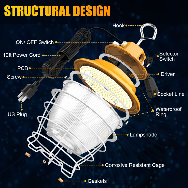 LED Construction Lights IP65 Flood Lights 100W 150W Daylight Portable