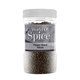 World of Spice Whole Black Peppercorns for Grinder Refill 450g Catering Jar – Premium 100% Natural Seasoning for Cooking, Pepper Mills – Home Cooks, Professional Chefs & Commercial Kitchens