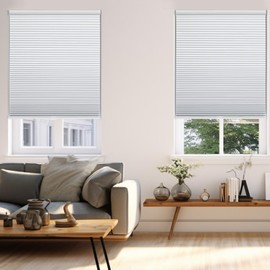 Changshade Cellular Shades Cordless Blackout Cellular Shades Cellular Blinds for Windows No Tools Honeycomb Blinds Push Up Blinds for Windows Cordless,31" W x 72" H,White