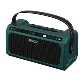 EROK Mini Guitar Amp with BT/OTG - 20 Drum Beats,5 Effects (Clean/Boost/OD/Dist/Metal),Reverb+Delay,Battery Powered Portable Amp for Practice/Travel(TG-08,Green)