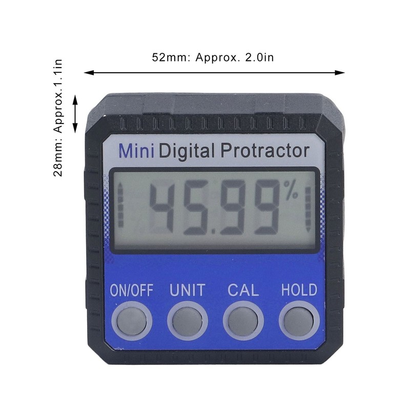 Digital Inclinometer Magnetic 360° 4 Units Portable Digital Angle Gauge