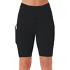 Persit Women's Short Leggings, Opaque Cycling Shorts with Pockets, black