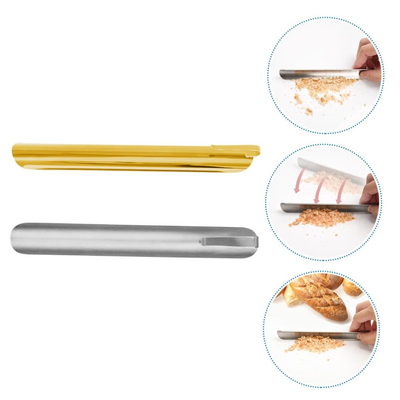 TOVINANNA Stainless Steel Crumb Scraper 2 Pieces Tabletop Bread Crumb