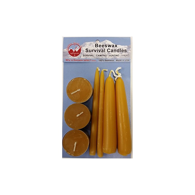Best Glide ASE Beeswax Survival Candles Assortment