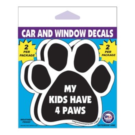 Imagine this D1660 Car Decal (My Kids Have 4 Paws), 2 Pack