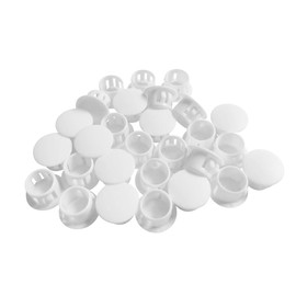 ZYYC 30 Pcs White Hole Plugs 16mm (5/8'') White Plastic Hole Plugs White Plastic Plugs for Holes Hardware Plugs Cabinet Hole Plugs Screw Hole Plugs Plastic Plugs for Holes (White)