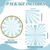 50PCS Blue Striped Paper Plates and Napkins Party Supplies, 7