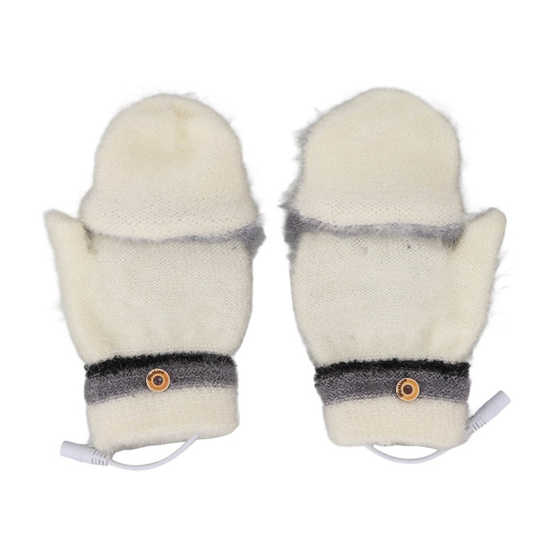 Electric USB Heated Gloves Double Side Heating Keep Warm Fingerless