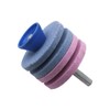TopHomer Lawnmower Blade Sharpener with Drill, 4 Layer Sharpening Stone