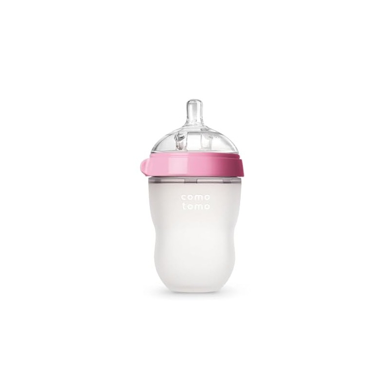 Comotomo Silicone 8 Ounce Baby Bottle - Pink - 414BAB9B