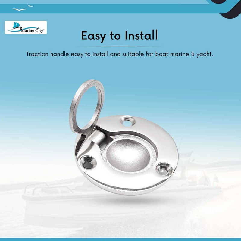 Marine City 316 Grade Stainless Steel Round Flush Boat Hatch