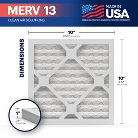 BNX TruFilter 14x24x1 Air Filter MERV 13 (4-Pack) - MADE IN USA - Electrostatic Pleated Air Conditioner HVAC AC Furnace Filters for Allergies, Pollen, Mold, Bacteria, Smoke, Allergen, MPR 1900 FPR 10