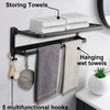 TocTen Towel Rack for Bathroom, Foldable Towel Holder with Double
